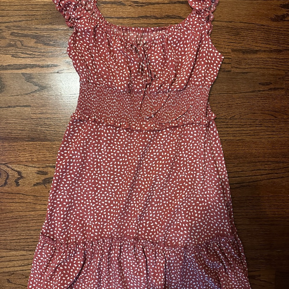 Red and White Polka Dot Dress